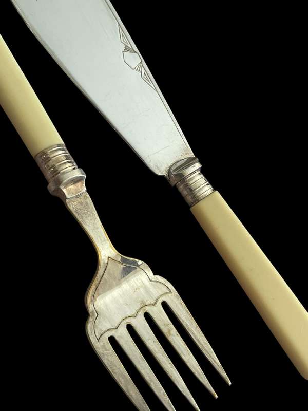 Cutlery set servers bone handled(NR3)