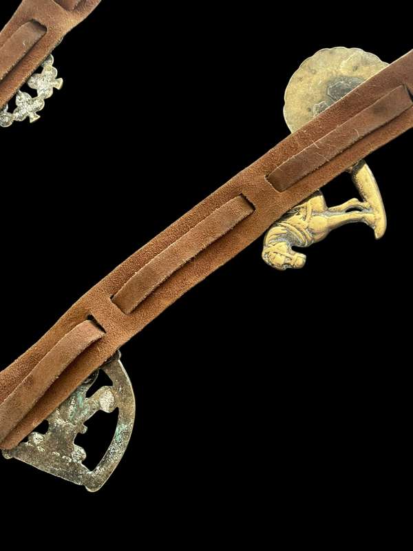 Horse brasses straps leather each