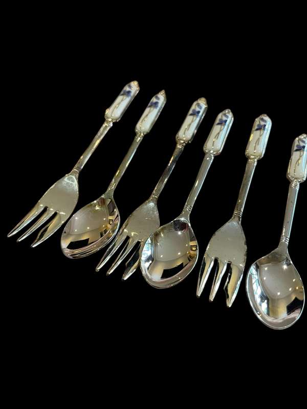 Cake forks teaspoons Eetrite boxed