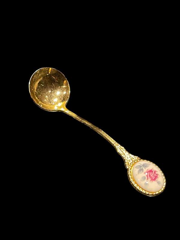 Jam/sugar spoon gold plated(NR21)