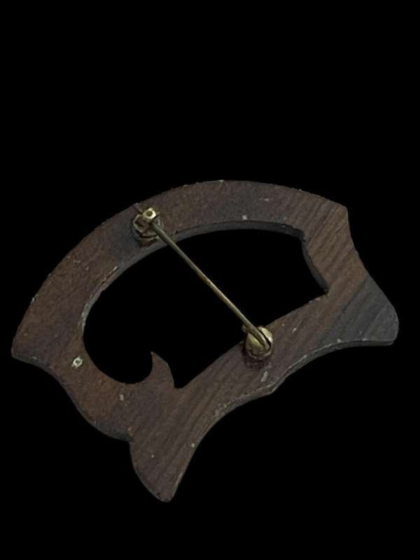 Brooch wood vintage(GG)