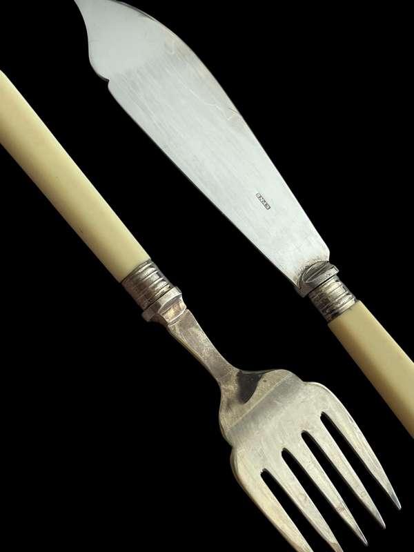Cutlery set servers bone handled(NR3)