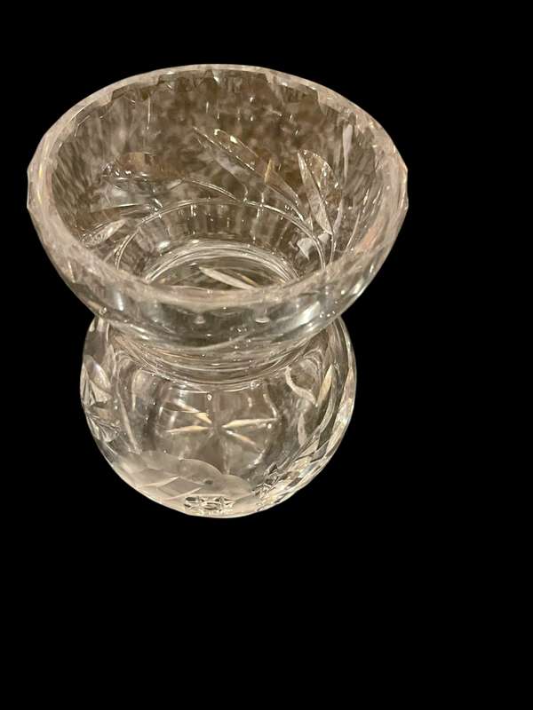 Vase rose cut crystal each