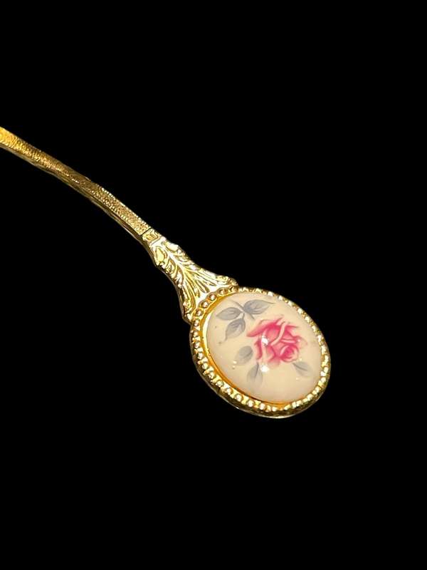 Jam/sugar spoon gold plated(NR21)