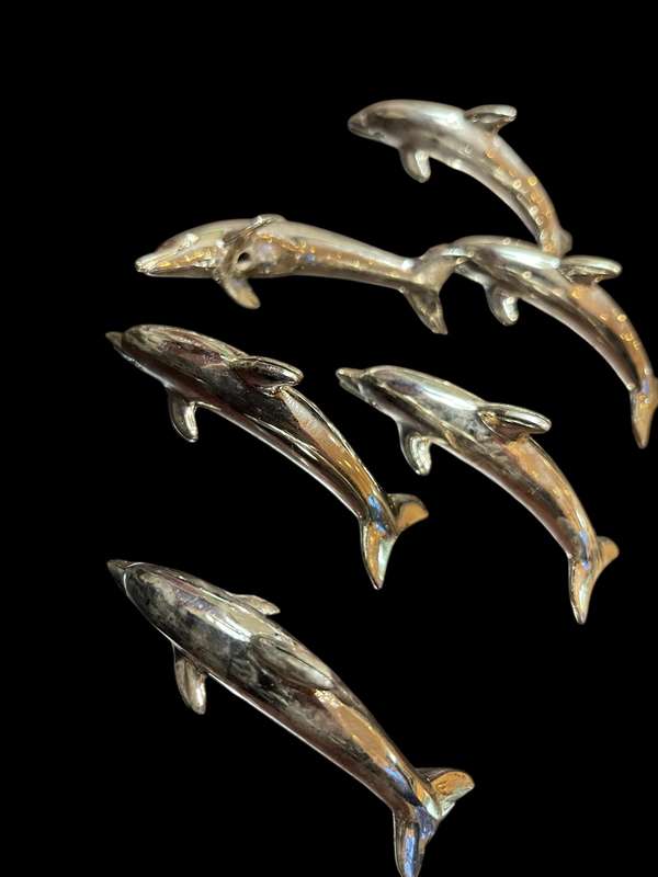 Cutlery/knife rests x6 silver plated