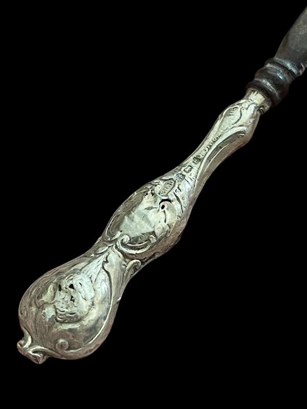 Boot hook Sterling silver handle