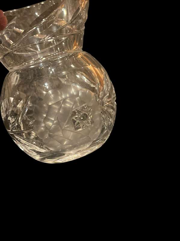 Vase rose cut crystal each
