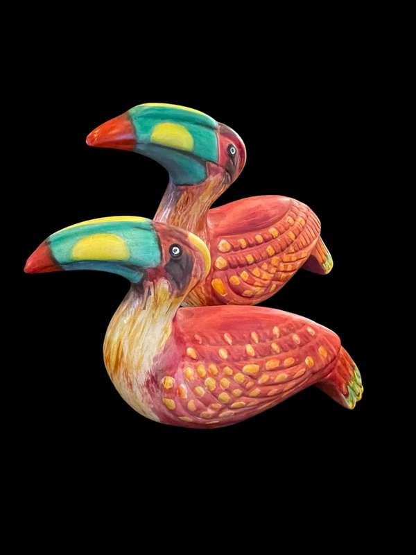 Ornaments Africa Art Toucan birds set