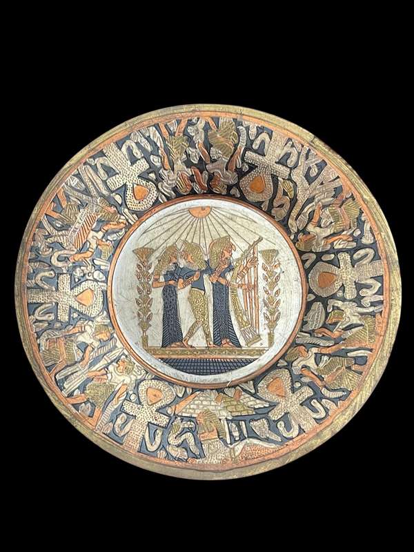 Plates Egypt brass each
