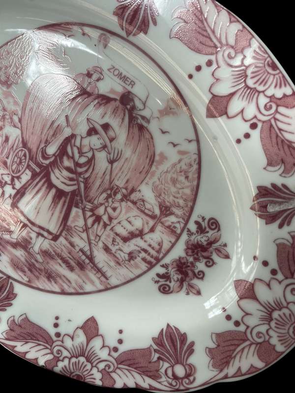Plates Delft pink each