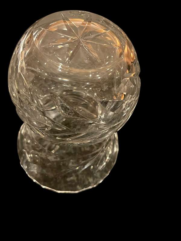 Vase rose cut crystal each