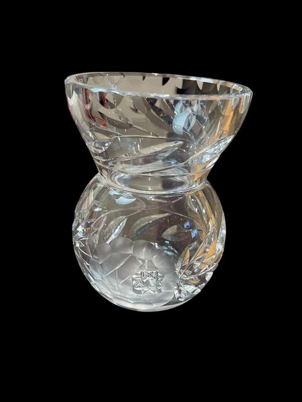 Vase rose cut crystal each