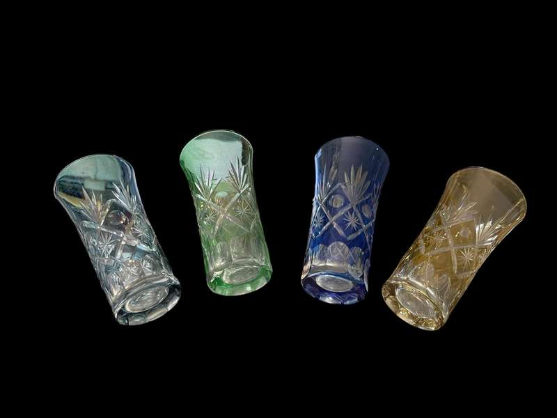 Glasses Bohemian crystal Czech