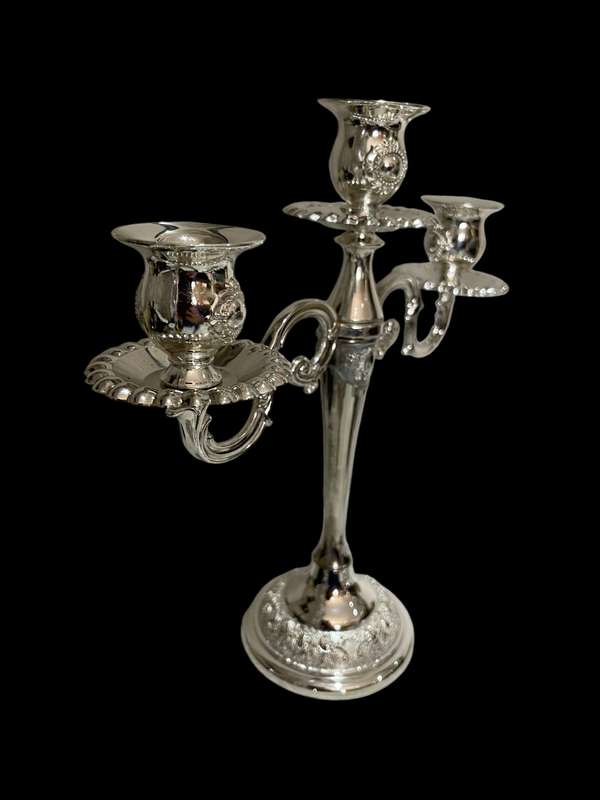 Candle holder silver plated