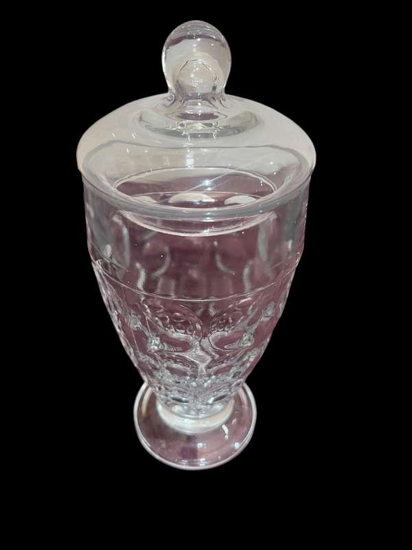 Jar glass lidded