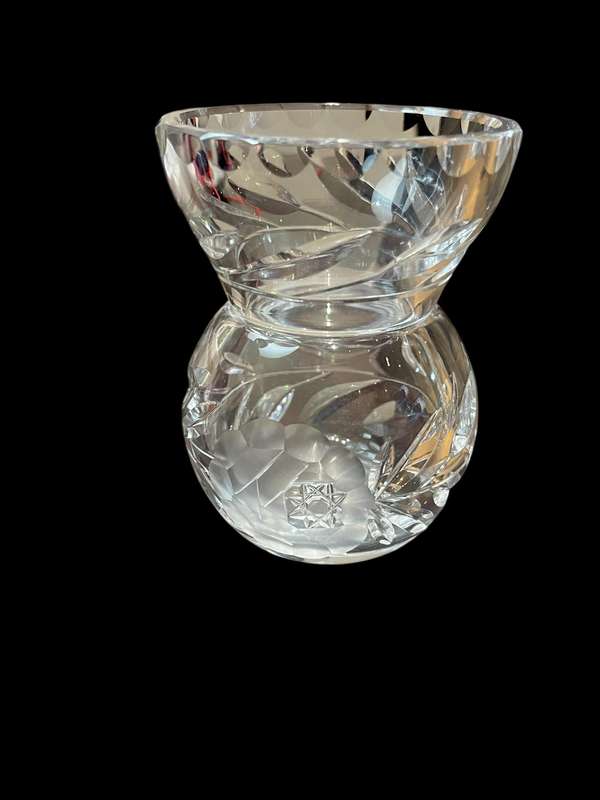 Vase rose cut crystal each