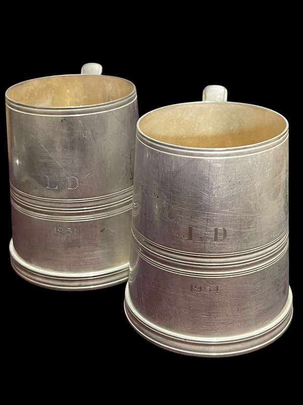Tankards silver plated each(NR11)