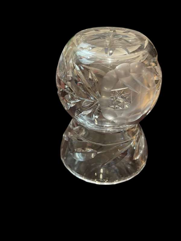 Vase rose cut crystal each