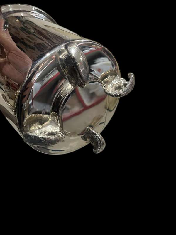 Ice bucket lidded silver plated