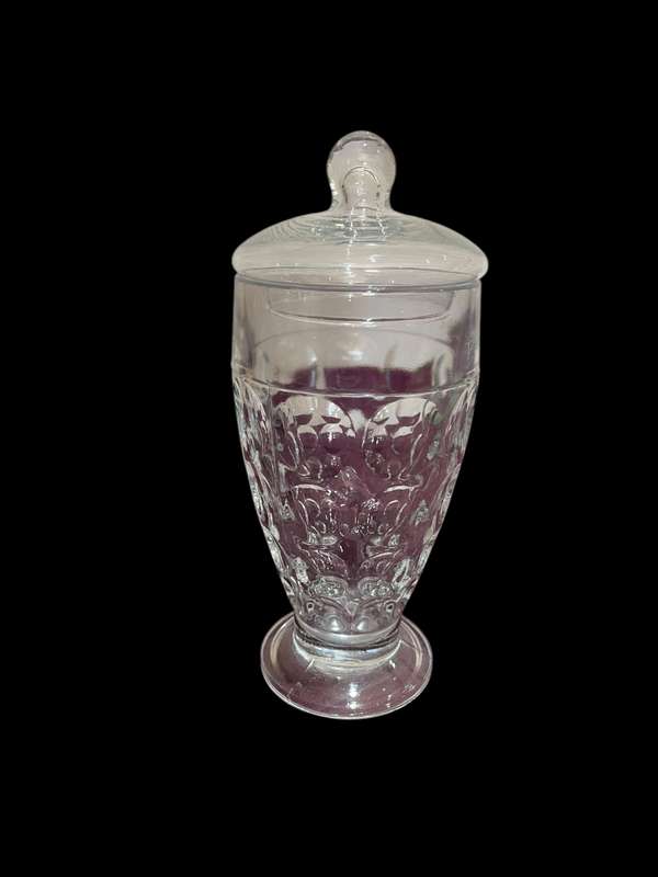 Jar glass lidded