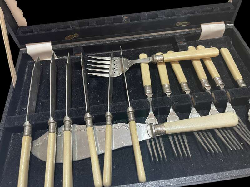 Cutlery set bone handled