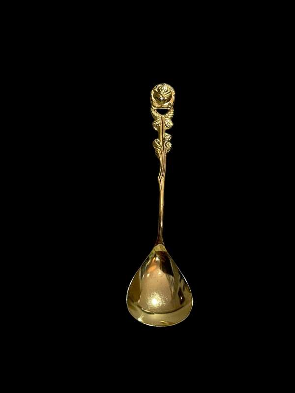 Jam/sugar spoon gold plated(nr15)