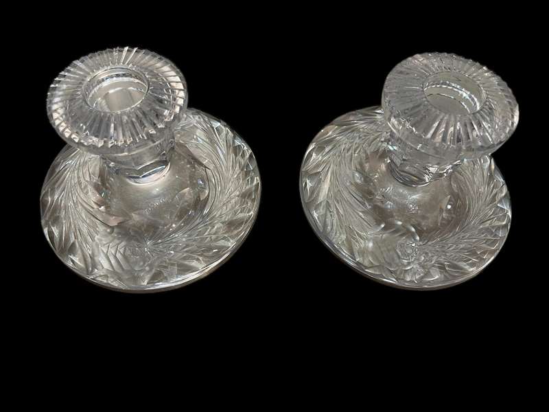 Candle holders crystal set