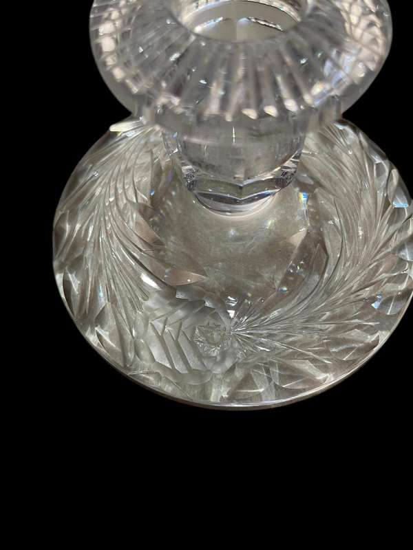 Candle holders crystal set