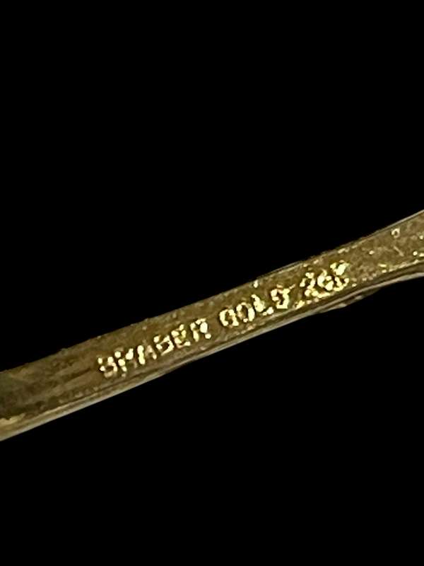 Jam/sugar spoon gold plated(nr15)