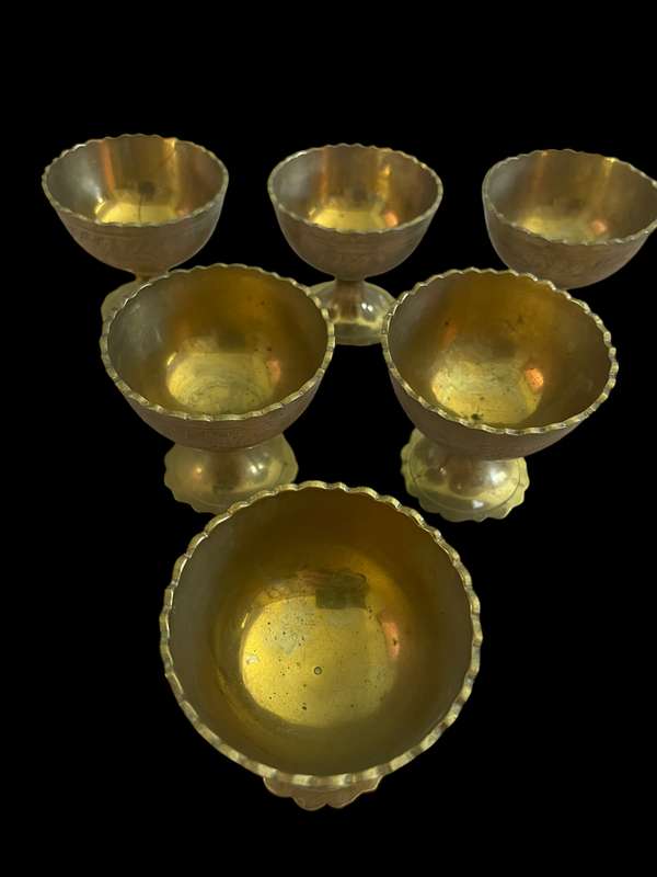 Goblets brass x6