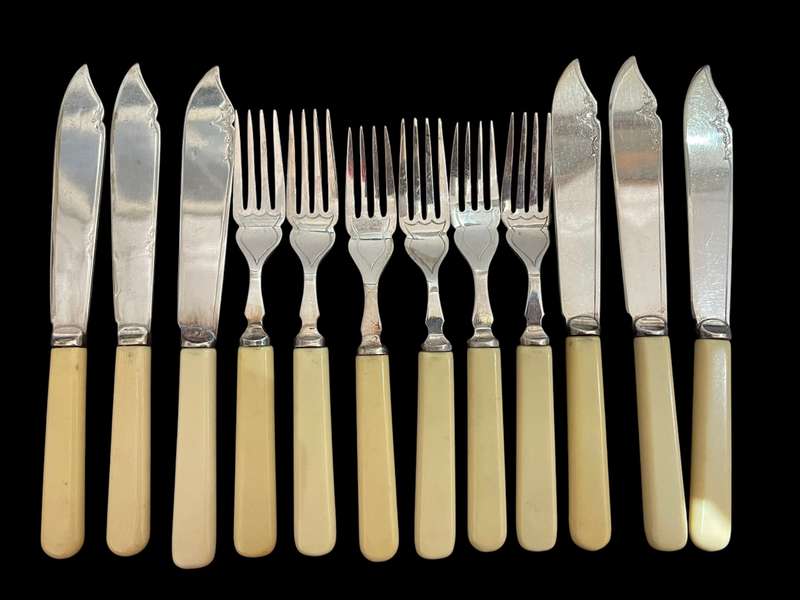 Cutlery set bone handled