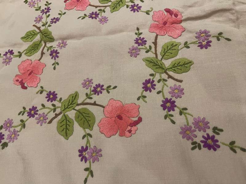 Tablecloth embroidered