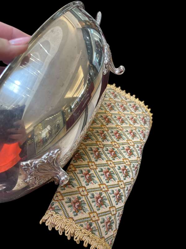 Serving dish silver plated extra large