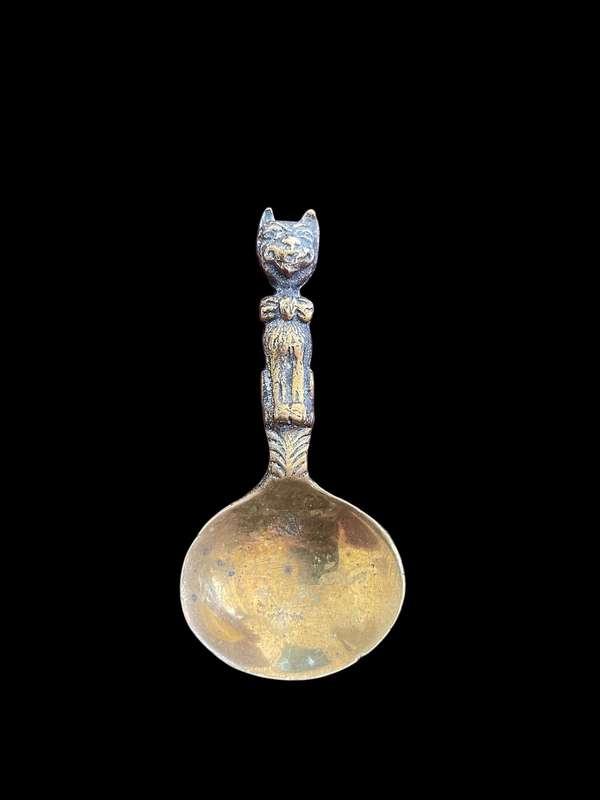Tea caddy spoon brass