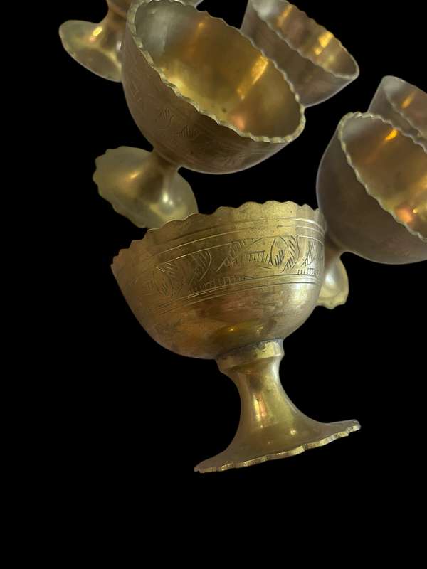 Goblets brass x6