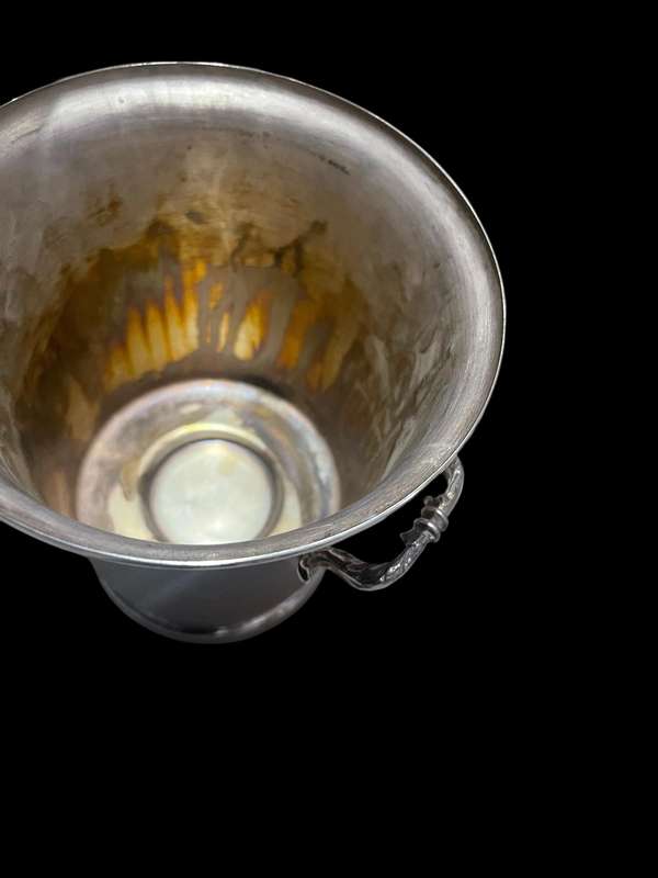 Ice bucket lidded silver plated