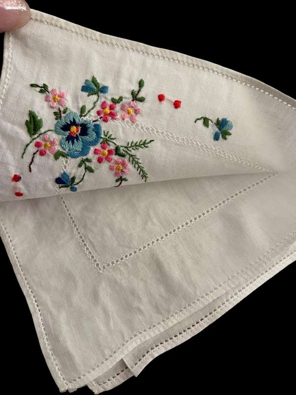 Handkerchiefs ladies embroidered each
