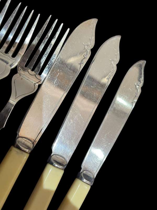 Cutlery set bone handled