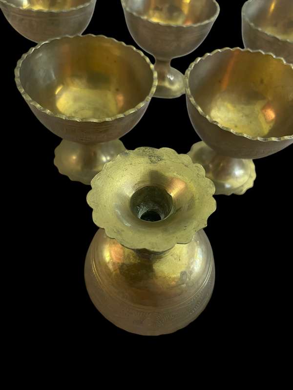 Goblets brass x6