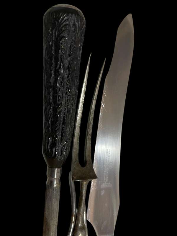 Carving set horn/bone handled