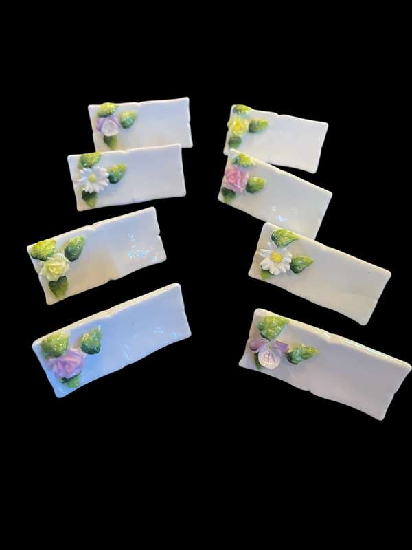 Name place holders x8 Fine Bone China