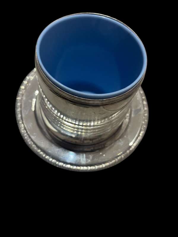 Tea/sugar caddy silver plated