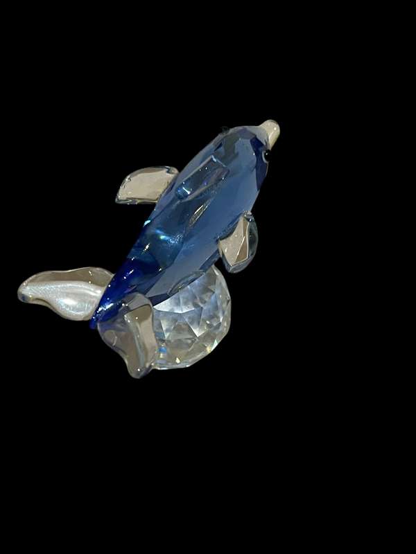 Ornament dolphin crystal/glass