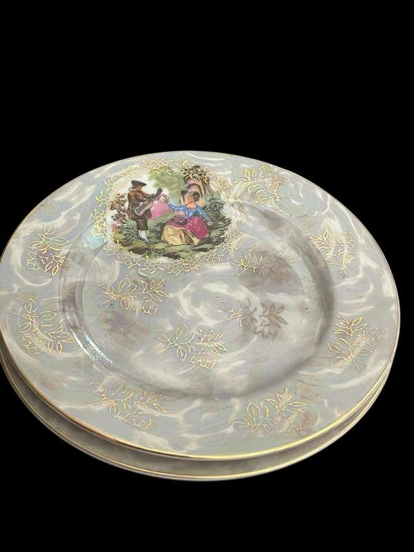 Cake/side plate lustreware