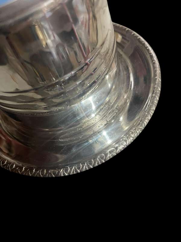 Tea/sugar caddy silver plated
