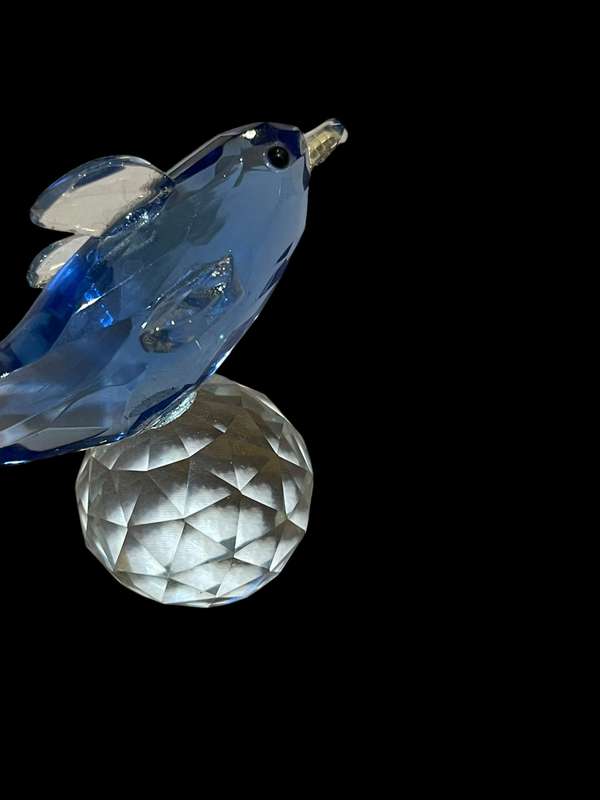 Ornament dolphin crystal/glass