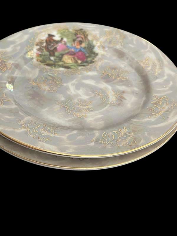 Cake/side plate lustreware