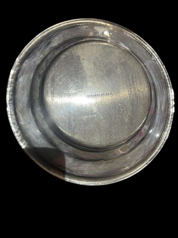 Tea/sugar caddy silver plated