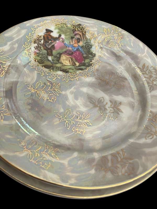 Cake/side plate lustreware