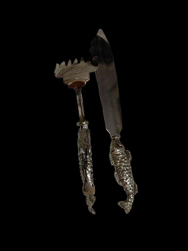 Cheese knife fork set